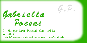 gabriella pocsai business card